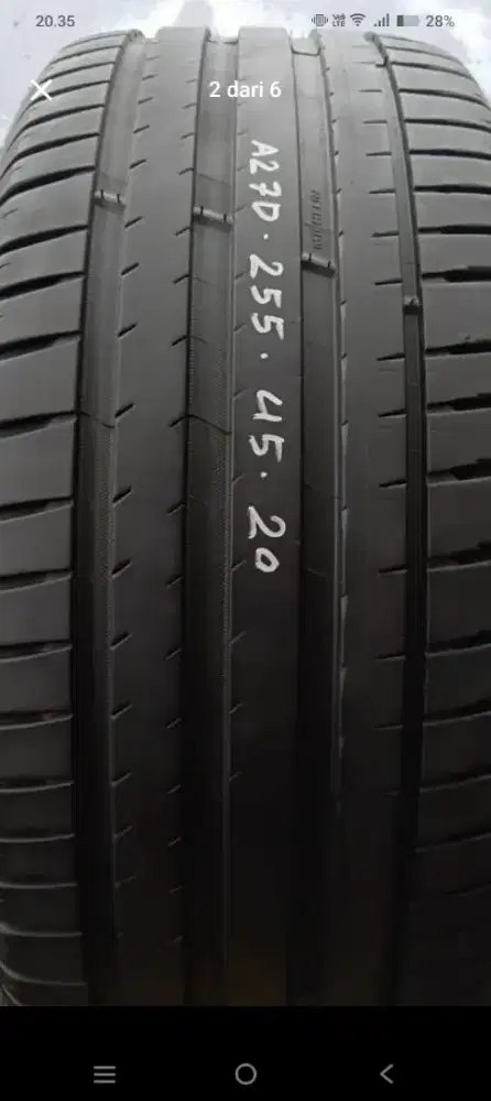Ban mobil michelin r20/255/45 masih tebel 90% ad 1pcs