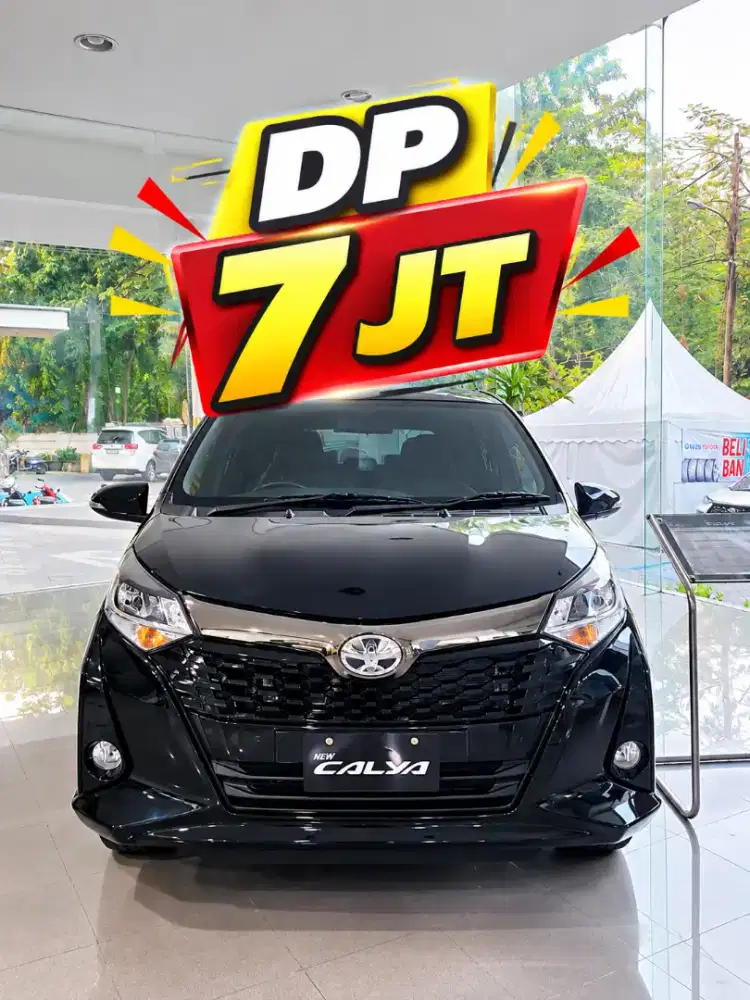 DP 7JT TOYOTA CALYA G MANUAL 2026 BARU MATIC PROMO KREDIT HITAM PUTIH