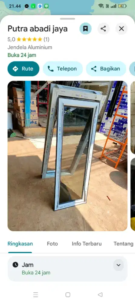 Jual bermacam macam kusen pintu jendela aluminium