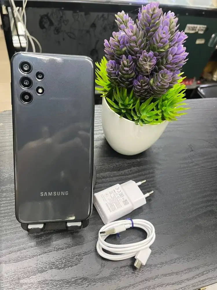 Samsung a13 ram 6 128gb black hp charger bs tuker tambah