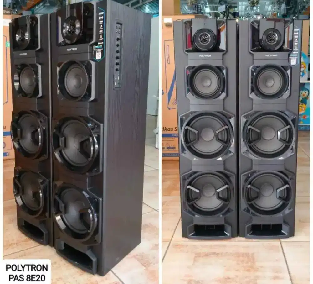 SPEAKER AKTIF POLYTRON BLUETHOOTH TERBARU HITAM PAS8E20 MANTAP SOUND