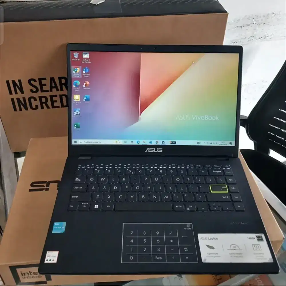 Asus vivobook E410ka Garansi Resmi On Intel N4500 Ram 4GB SSD 256GB