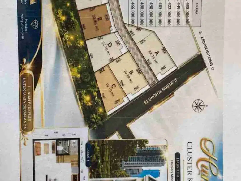 Hunian tipe cluster di kebon kosong 15 jakarta pusat