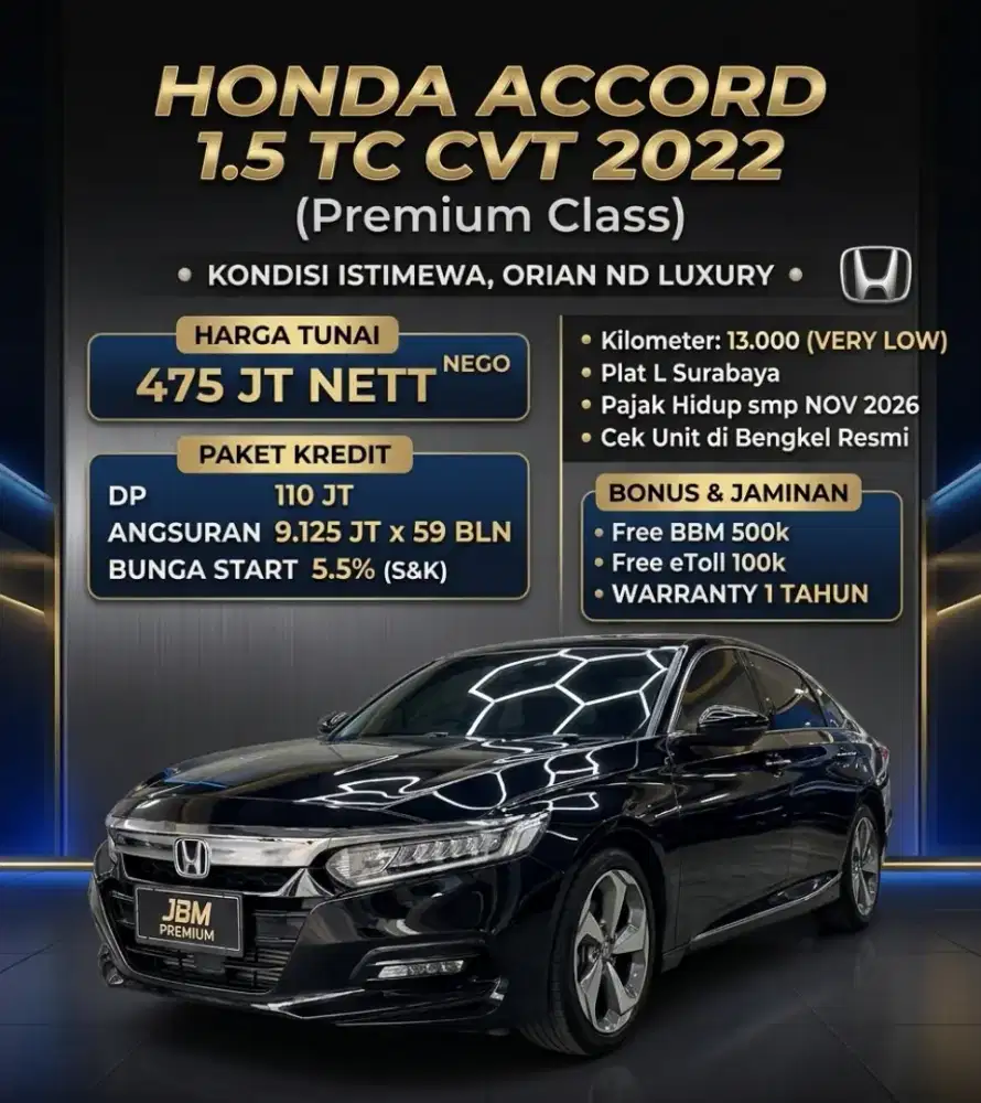 Honda ACCORD 1.5 TC CVT 2022