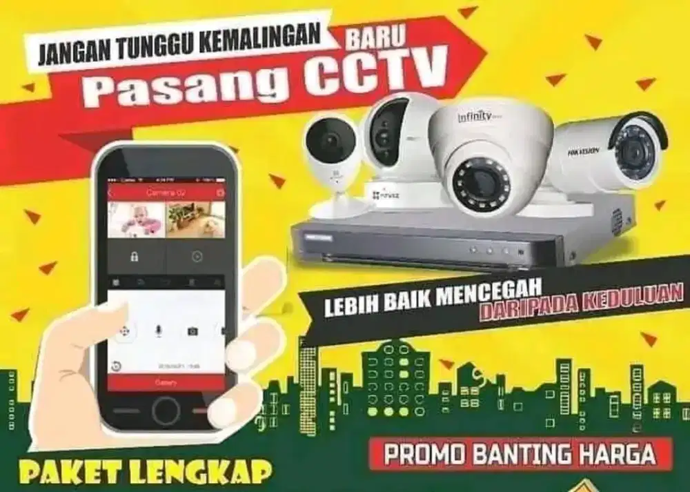 CCTV LENGKAP PLUS PASANG DAN SERVICE CCTV MURAH