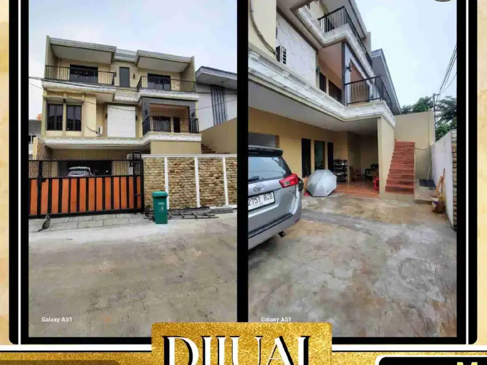 DIJUAL RUMAH 3 LANTAI LUAS TANAH 200M²  DI KAVLING DKI MERUYA JAKARTA BARAT