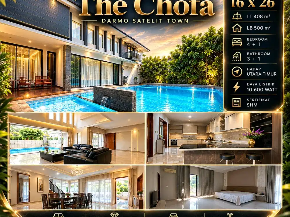 BUYER ONLY TERMURAH RUMAH MINIMALIS PRIVAT POOL CHOFA DARMO SATELIT