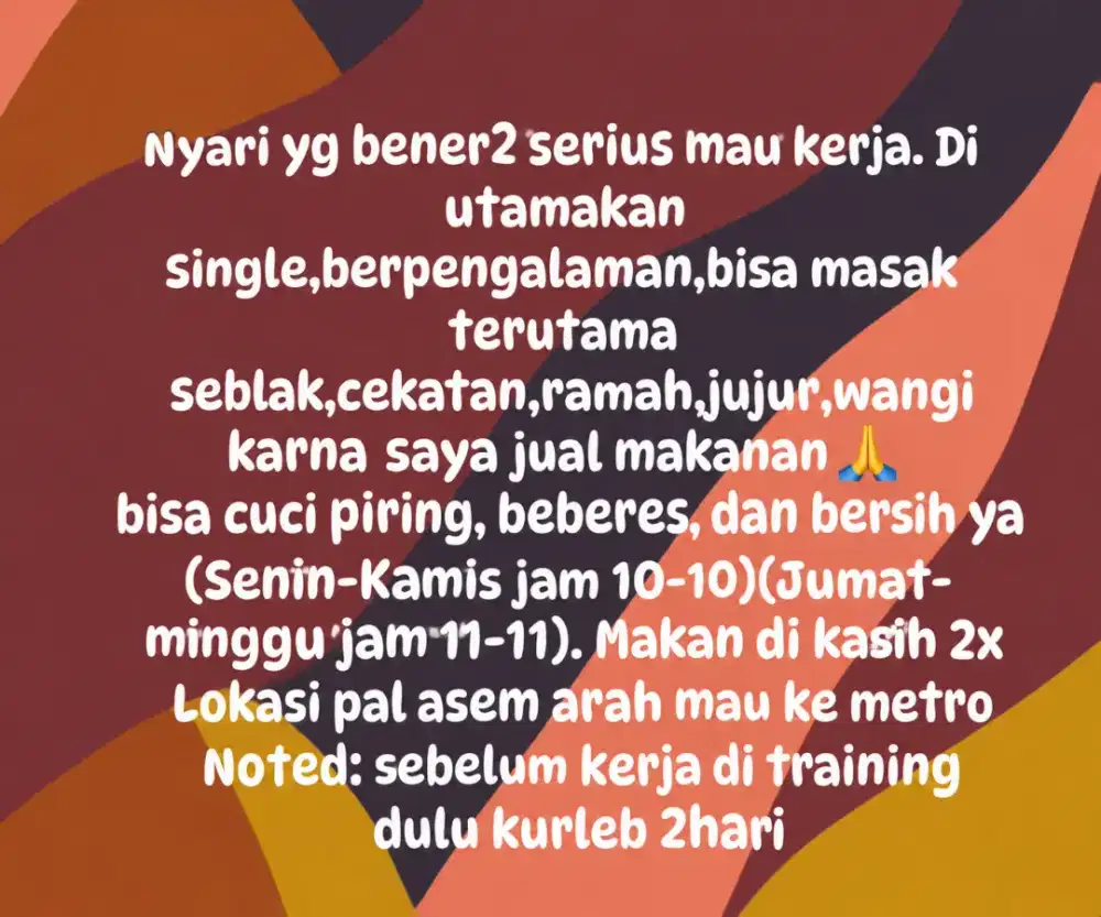 Karyawan Arkan food di metro Cilegon