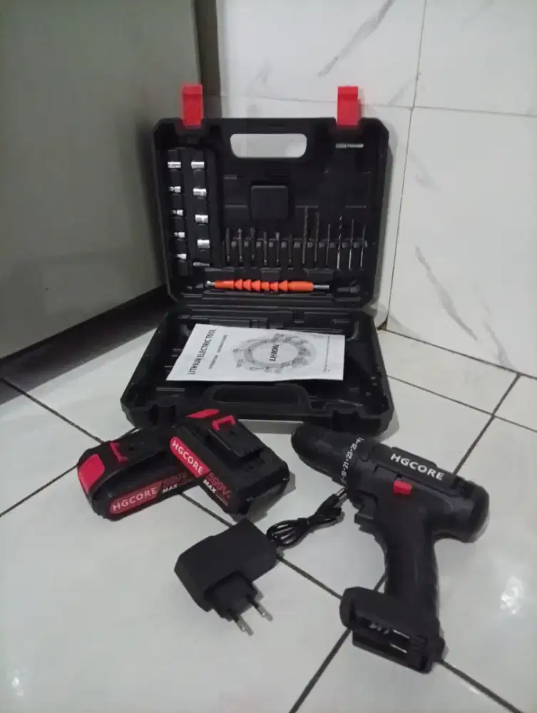 Bor batre 2 komplit Baru
