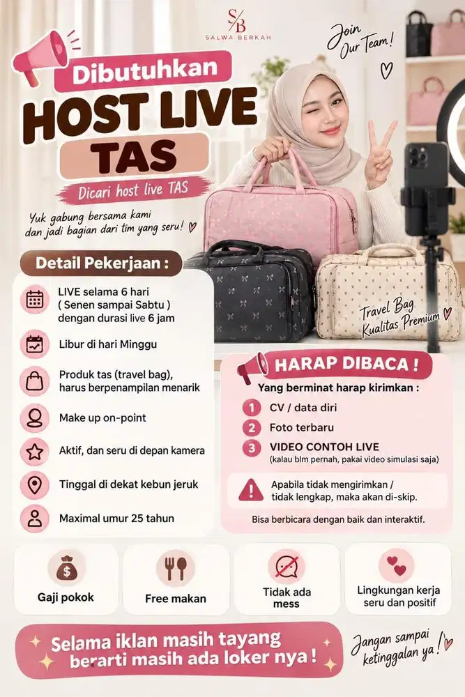 DiCari host live tas