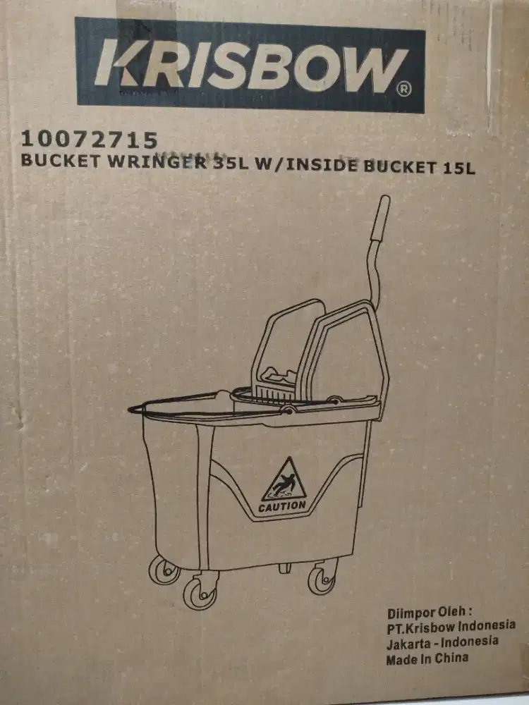 KRISBOW BUCKET WRINGER 35L W/ INSIDE BUCKET 15L