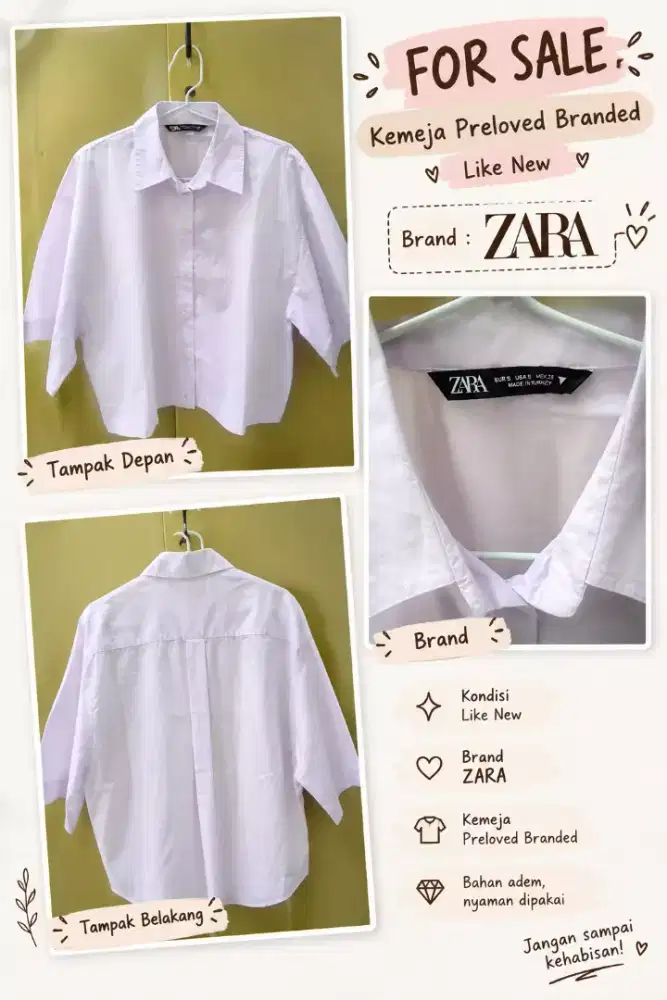 Forsale kemeja Zara