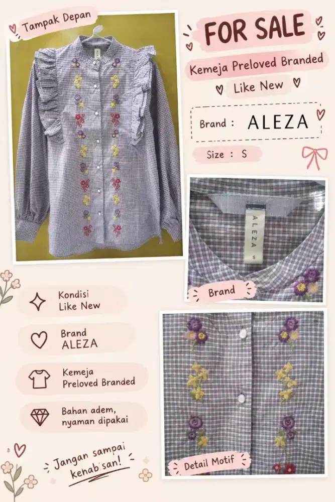 Forsale kemeja Aleza kotak