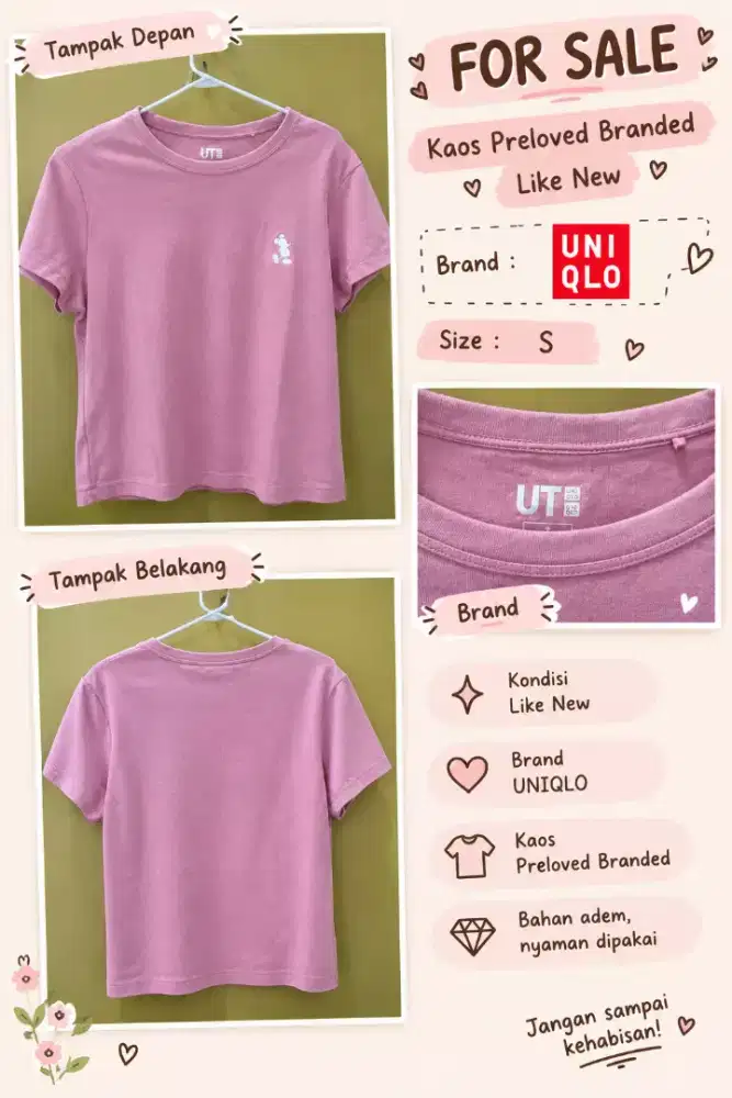 Forsale kaos UNIQLO