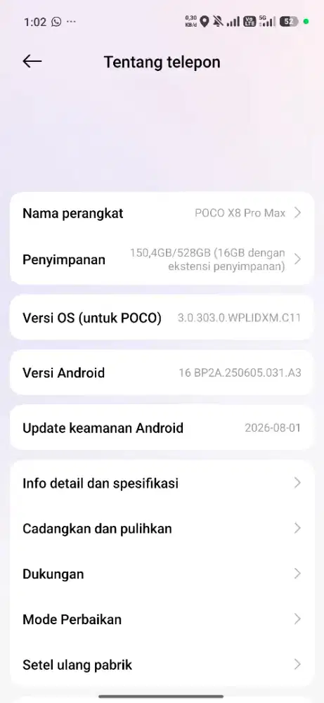 Poco x8 pro 12/512