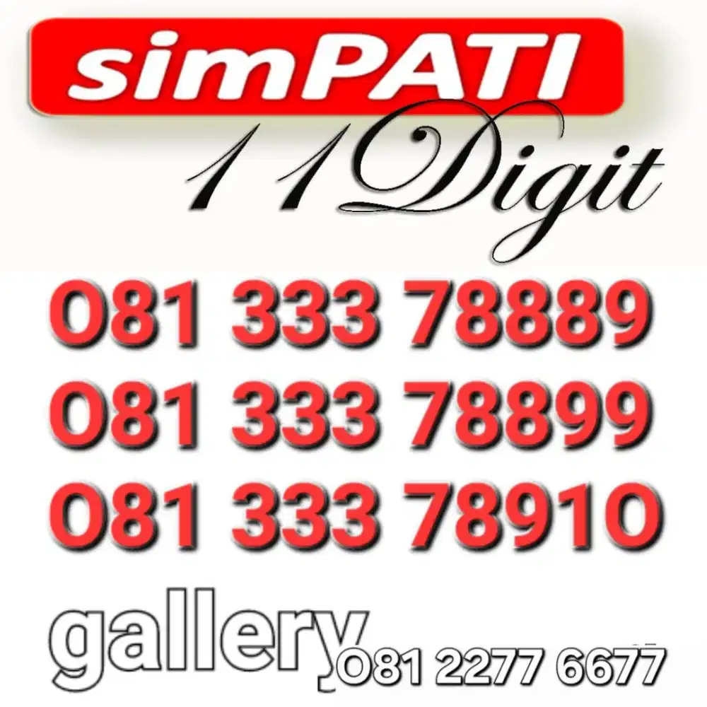 Nomor simpati 11digit 78899