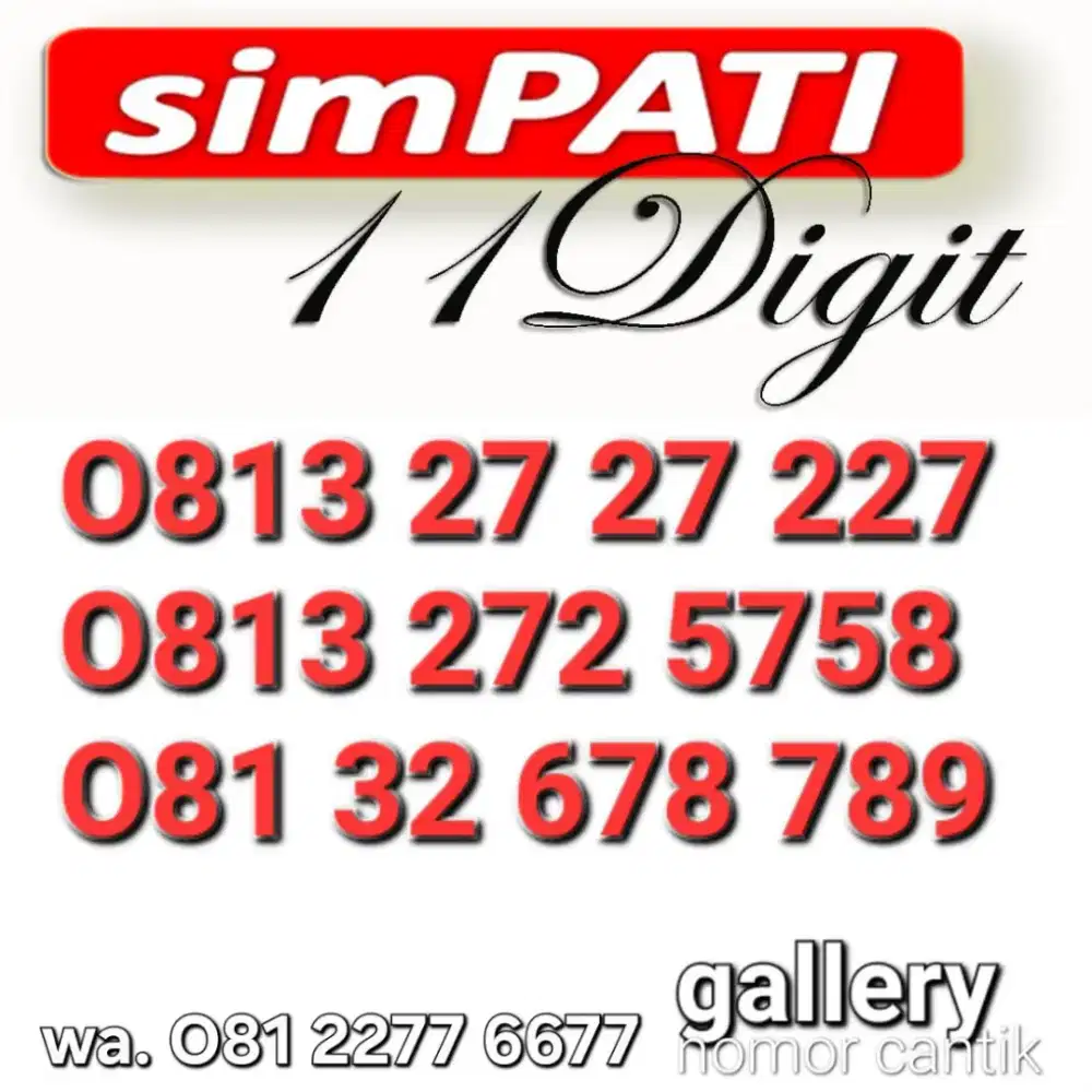 Nomor simpati 11digit 5758