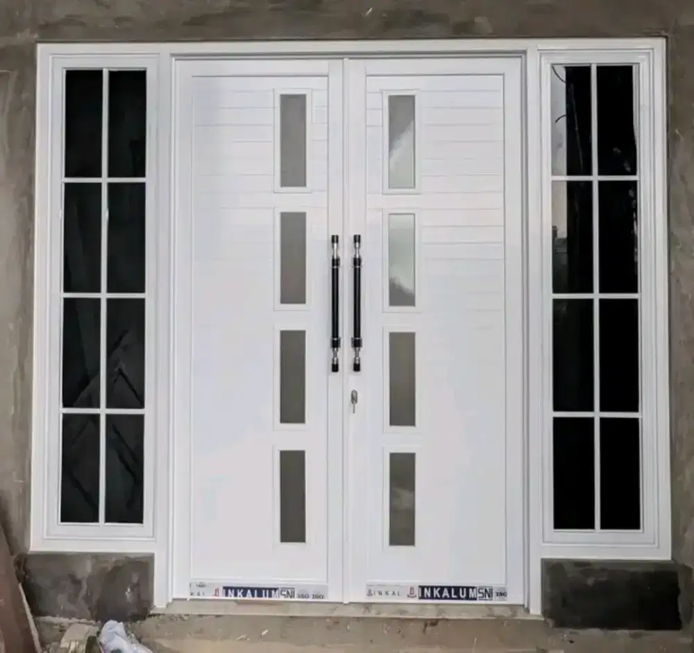Kusen jendela pintu kaca aluminium