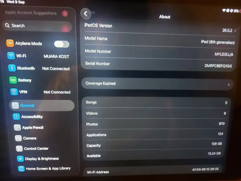 Ipad gen 8 128GB