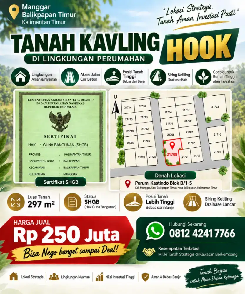 Dijual Tanah Kavling