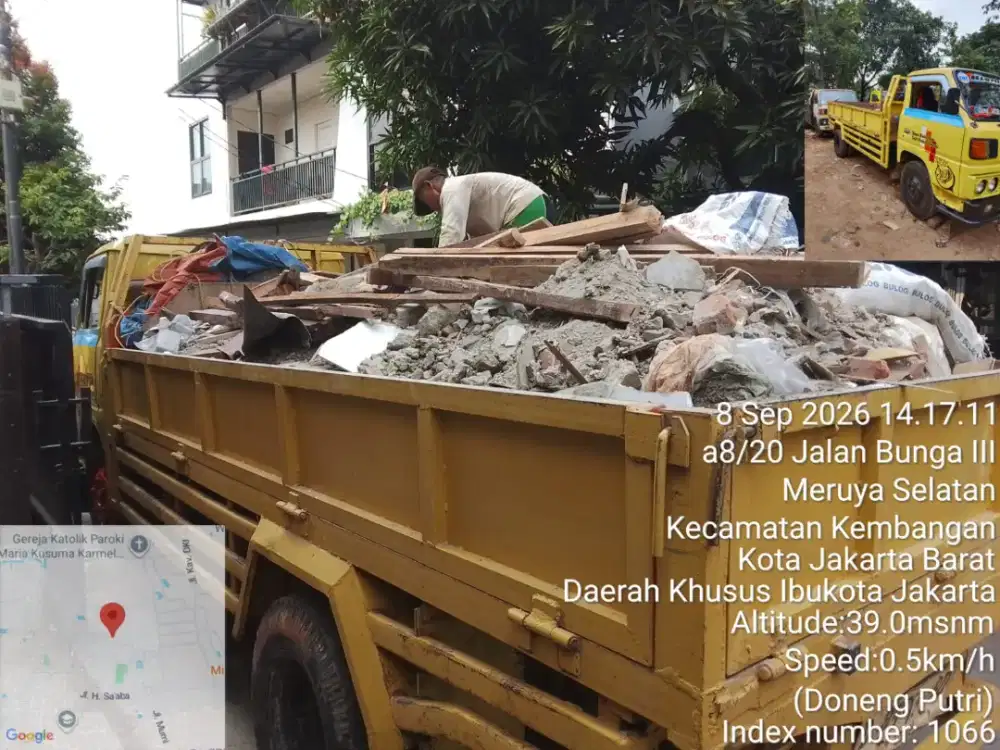 Jasa buang puing sampah proyek