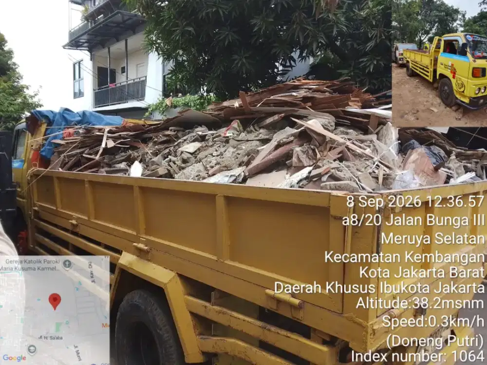 Jasa buang puing dan sampah proyek