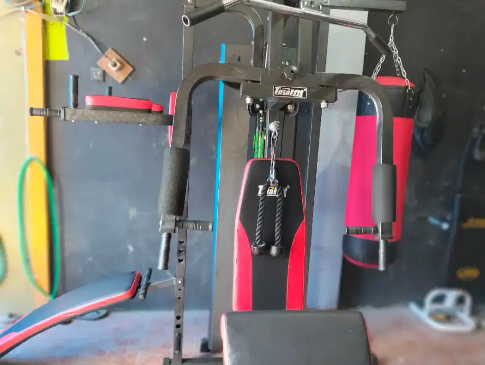 Home gym 3 sisi + samsak. Alat fitnes olahraga