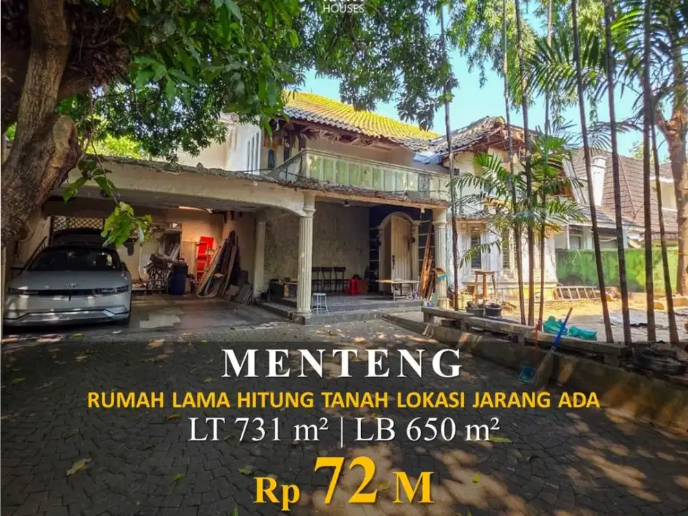 Dijual! Rumah Lama Hitung Tanah Menteng 731M² - Langka & Strategis 72M