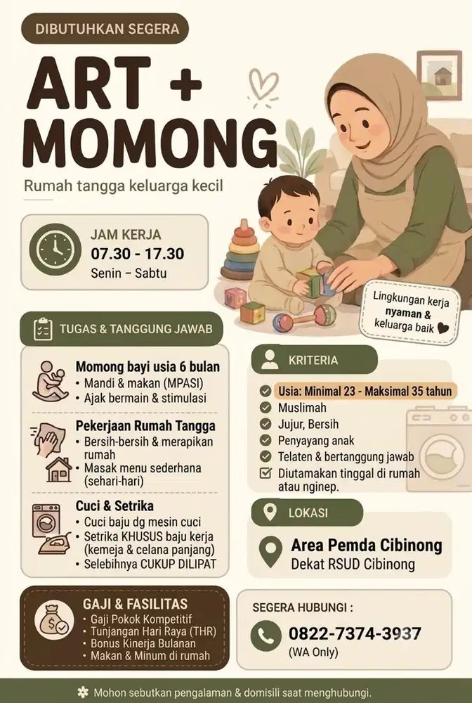 Lowongan Art + Momong