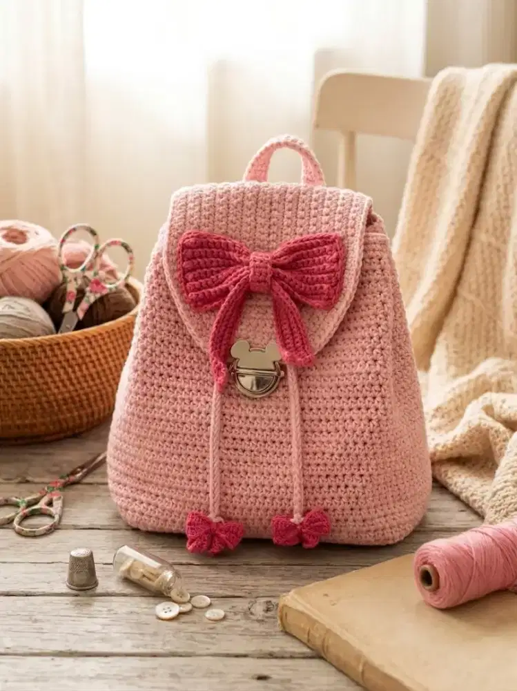 Tas ransel rajut handmade