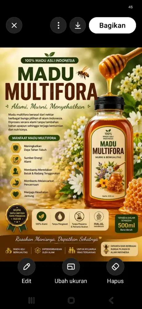 Madu multifora asli peternak