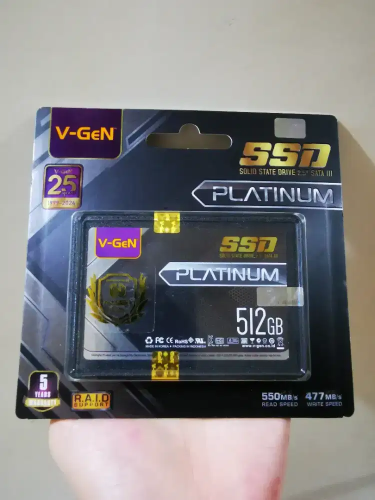 SSD V-Gen Platinum 512GB Baru - Garansi 5 Tahun