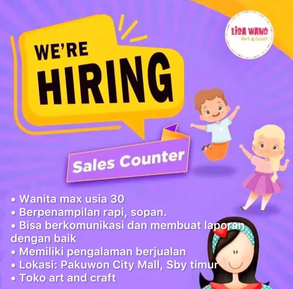 DICARI KARYAWATI UNTUK JAGA STAN