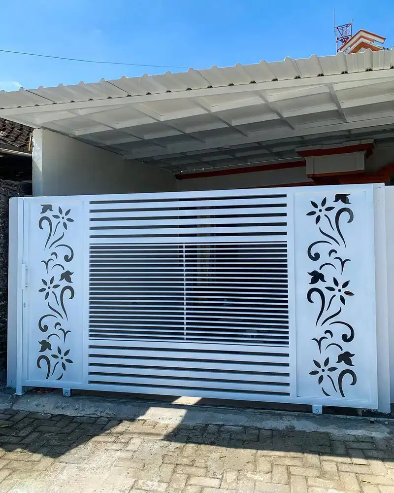 Pintu pagar dorong laser cutting