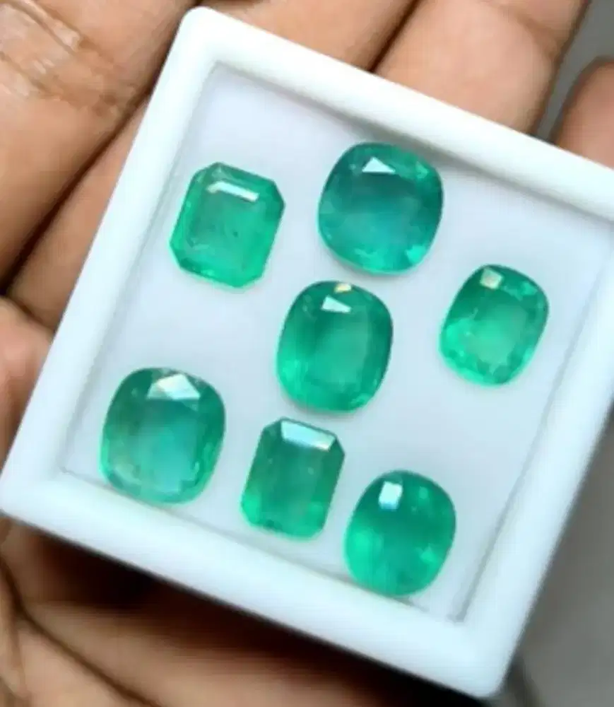Batu cincin Borongan Emerald Jamrud Zambia 18crt up