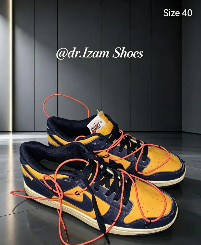Off-White x Nike Dunk Low 'University Gold'