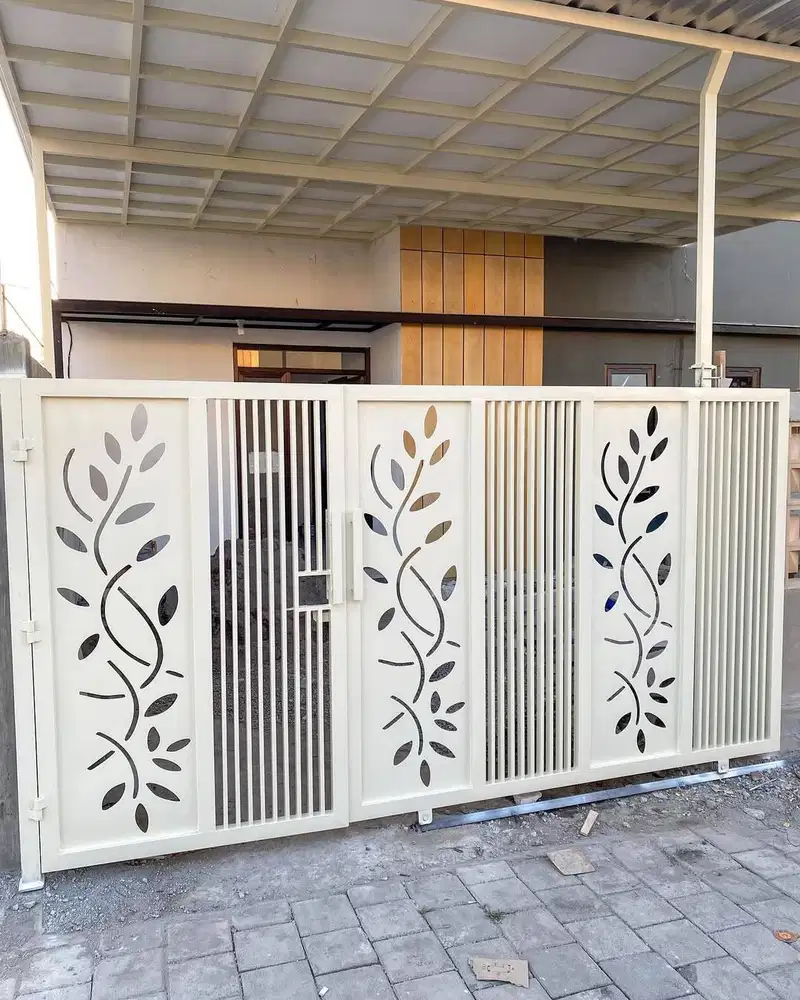 Pintu pagar rumah laser cutting