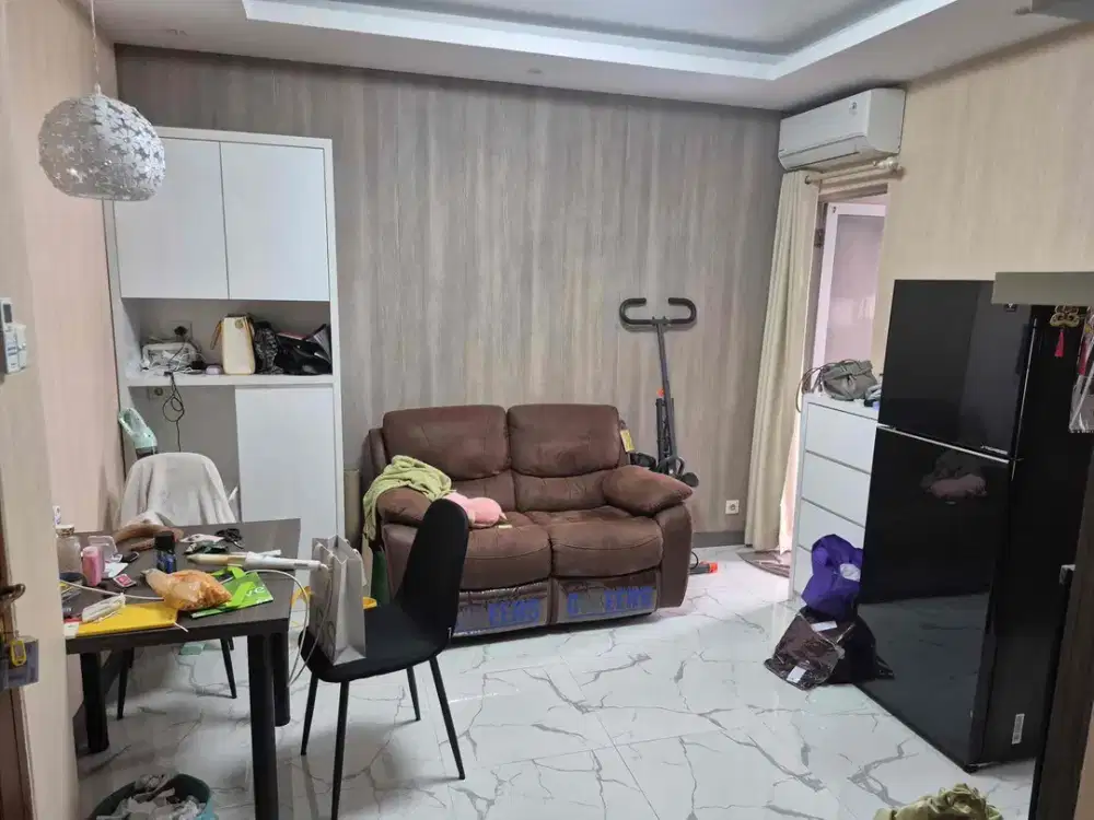 Jual 2 Kamar Apartemen Gading Mediterania Residences Furnish 43 meter Siap pakai Brand new 550 Juta sertifikat