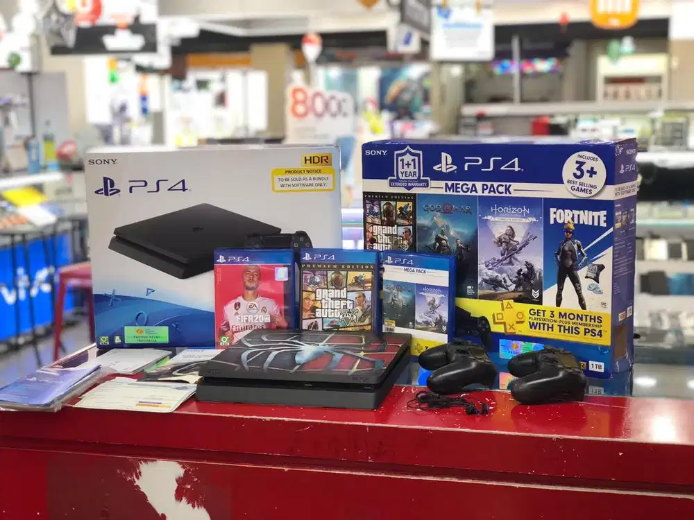 PS4 Slim Ori 1TB Resmi indo Indclude 3 Kaset Seri 22