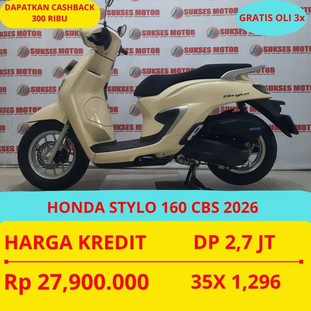 HONDA STYLO 160 CBS 2026 DP MURAH 2,7 JUTA GUYSS