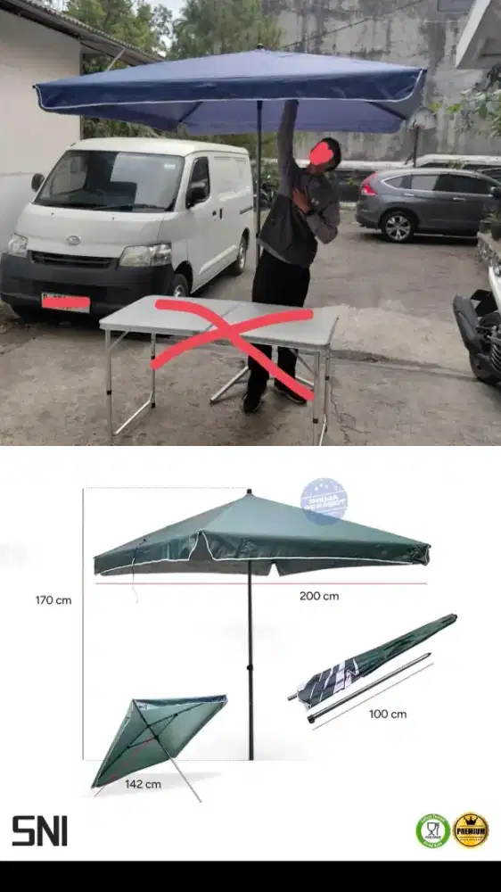 Payung dan tripod