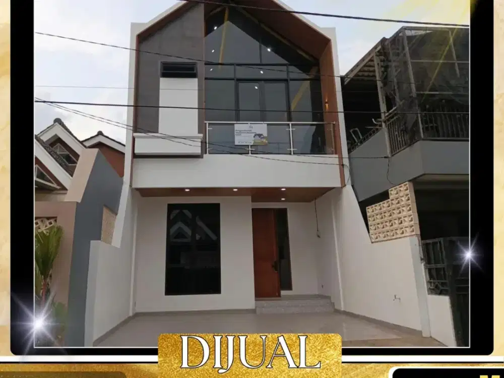 Dijual murah rumah baru 2 lantai full di graha raya bintaro tangerang selatan