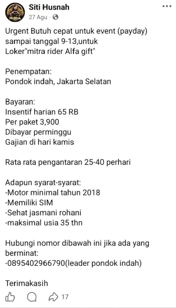 Mitra rider Alfa gift