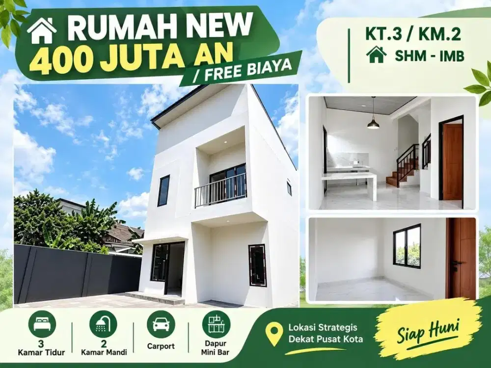 Rumah Minimalis New Siap Huni Dekat Gerbang Tol Cisalak & LRT Depok