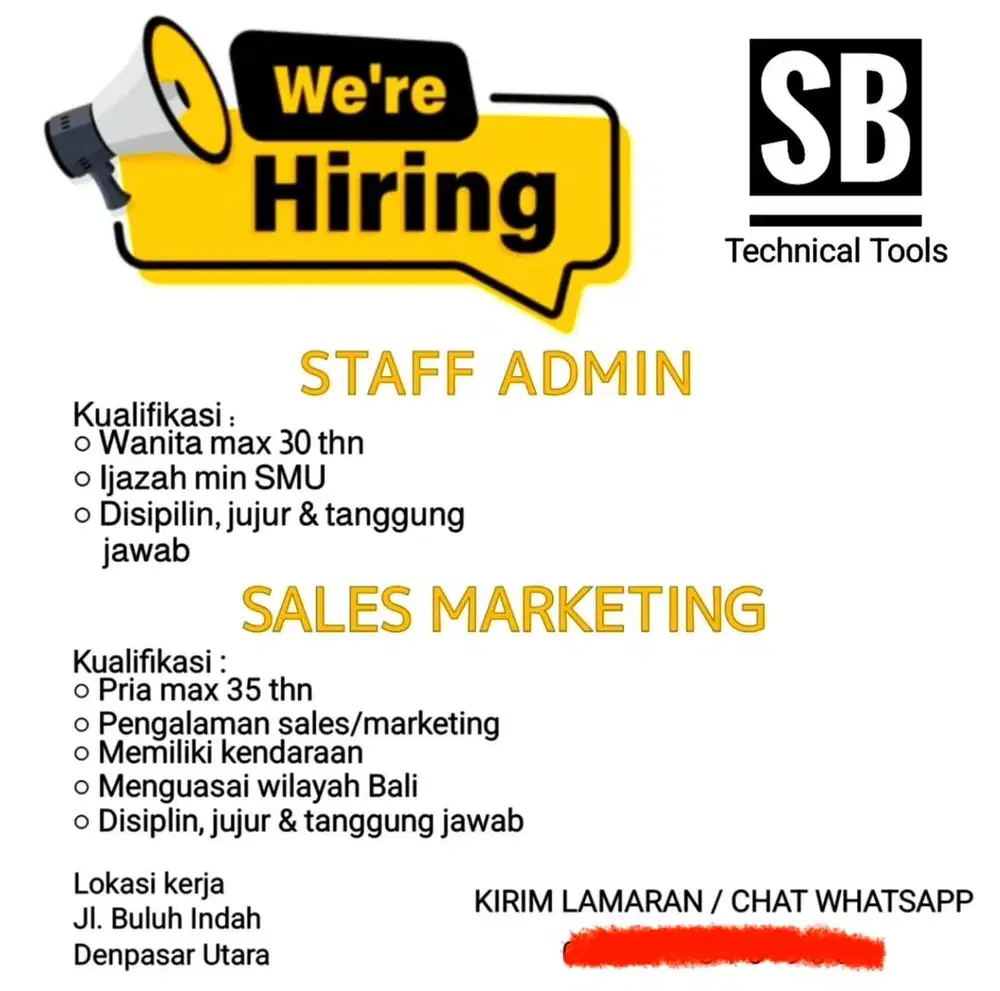 Staff Admin & Sales Marketing