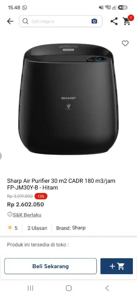 SHARP AIR PURIFIER PROMO