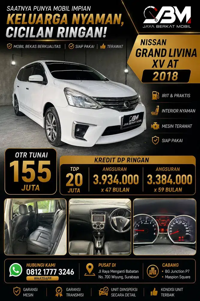 NISSAN GRAND LIVINA 1.5 XV HIGHWAY STAR AUTECH 2018