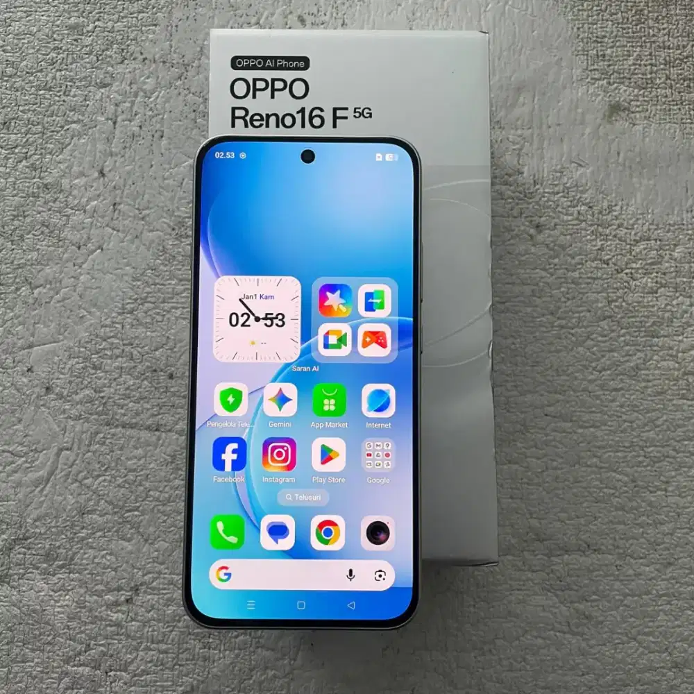 Oppo Reno 16F 5G Warna Putih Bimasakti 8/256GB