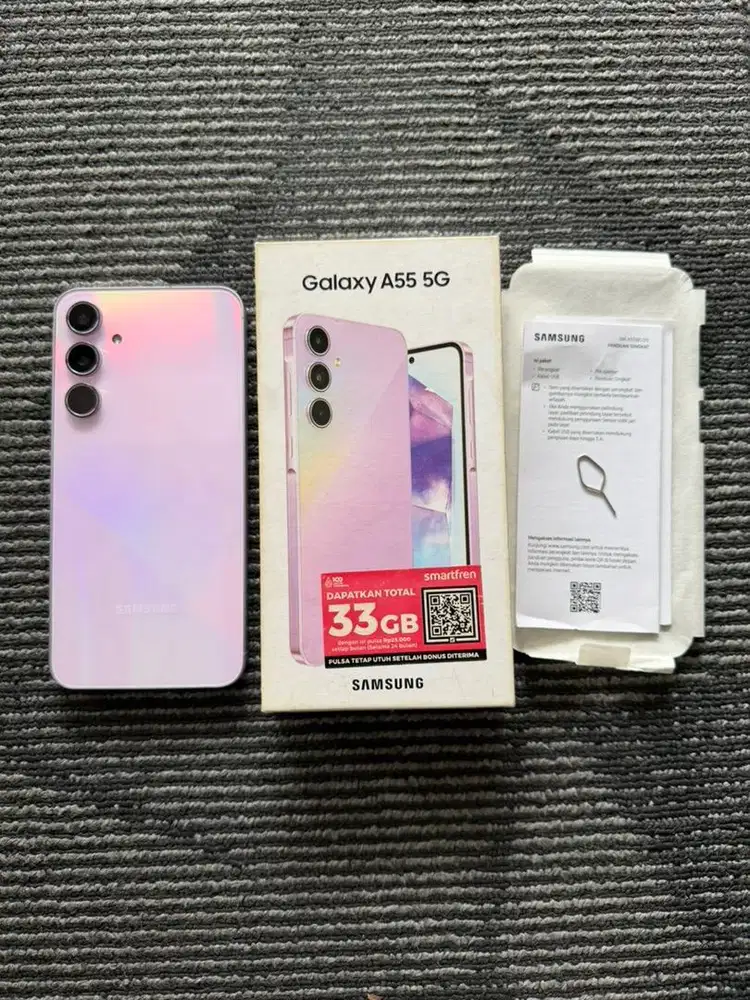 Samsung A55 5G ex sein 8GB/256GB warna Lilac mulus no minus