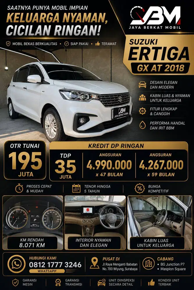 SUZUKI ERTIGA 1.5 GX AT 2018